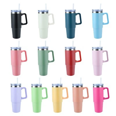 Kaffemugg med handtag 35oz isolerad kaffekopp med läcksäkert lock